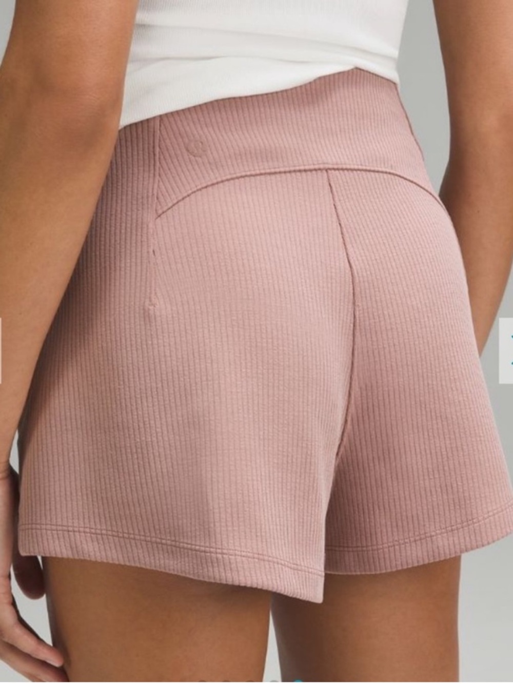 Lululemon Ribbed Soft Stream HR Shorts 2” - Twilight Rose (8) - Picture 2 of 8
